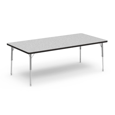 Virco 36 in. W, 72 in. L, 17-25 in. H, Grey Nebula Top / Black Edge 483672LO